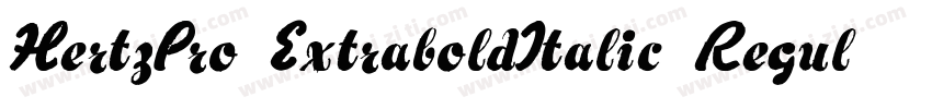 HertzPro ExtraboldItalic Regular字体转换